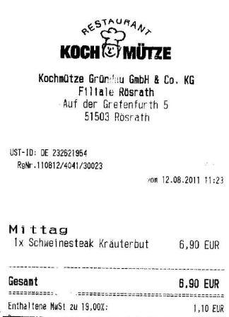 muellerart Hffner Kochmtze Restaurant